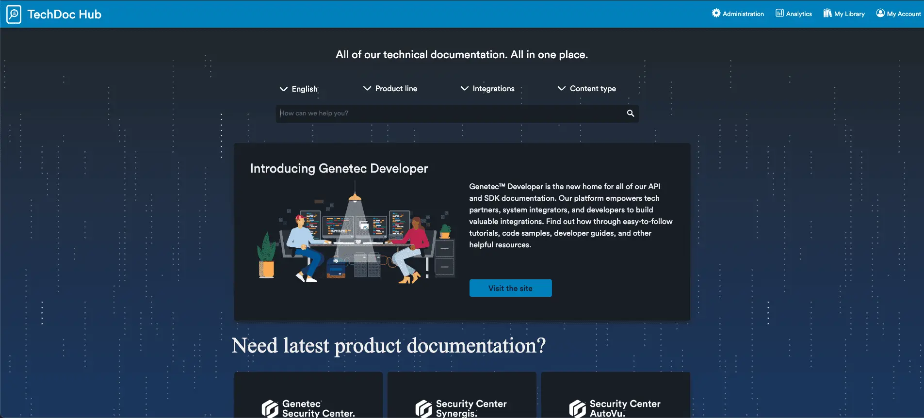 TechDoc Hub homepage